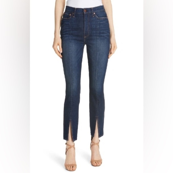 Alice + Olivia Good High Rise Jean With Front Slit - Picture 10 of 10